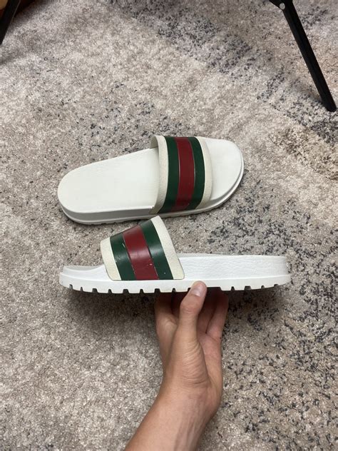 gucci flip flop white 2018|Gucci slides pink tiger.